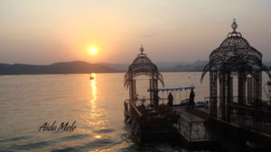 Tramonto a Udaipur. India